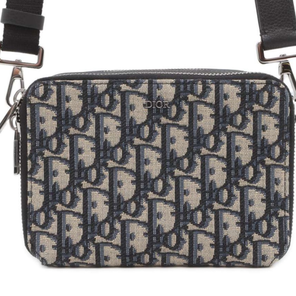 Dior Men's Navy and Beige Belt Bag